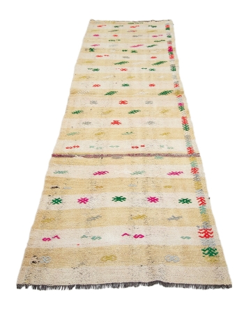 Vintage Decorative Turkish Kilim Runner - 2`9" x 9`6"