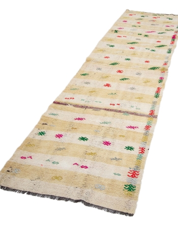 Vintage Decorative Turkish Kilim Runner - 2`9" x 9`6"