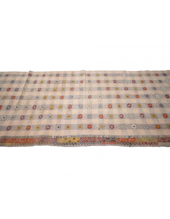 Vintage Cotton Decorative Kilim Runner - 2`10" x 9`5"