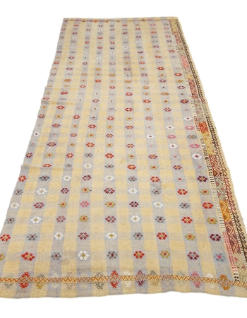 Vintage Decorative Turkish Adana Kilim Runner - 3`7" x 9`2"