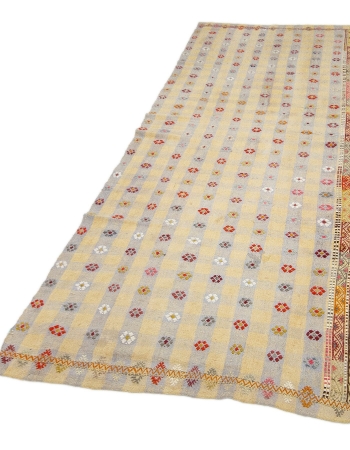 Vintage Decorative Turkish Adana Kilim Runner - 3`7" x 9`2"