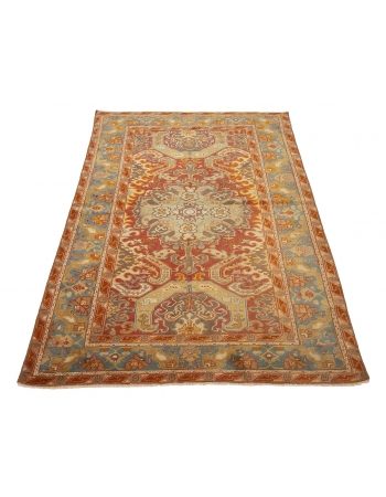 Unique Vintage Turkish Kaisari Rug - 3`10" x 5`8"