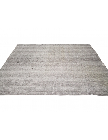 Gray Vintage Modern Turkish Kilim Rug - 6`4" x 9`0"