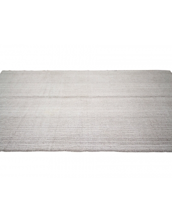 Gray Vintage Modern Turkish Kilim Rug - 6`3" x 12`10"