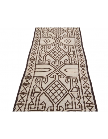 Unique Vintage Decorative Kilim Runner - 2`11" x 10`6"