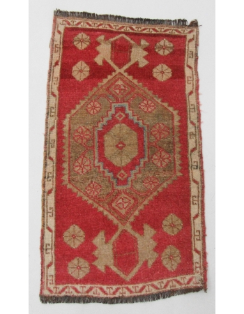 Mini Vintage Decorative Turkish Rug - 1`9" x 3`2"