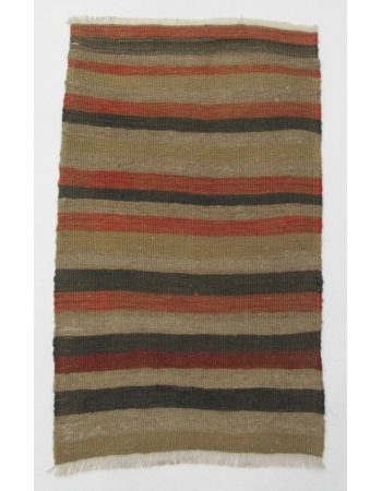 Vintage Striped Mini Kilim Rug - 1`10" x 3`2"