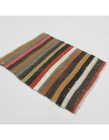 Mini Striped Vintage Kilim Rug - 1`11" x 2`6"