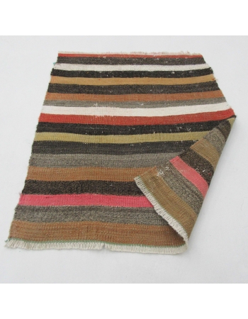 Mini Striped Vintage Kilim Rug - 1`11" x 2`6"