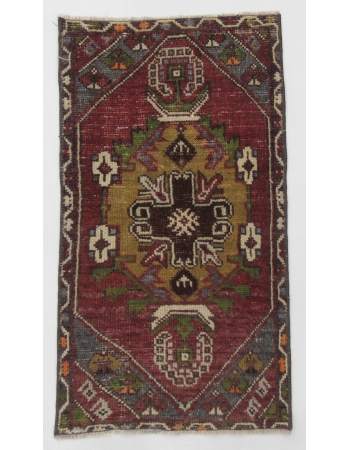 Vintage Mini Turkish Rug - 1`7" x 2`10"