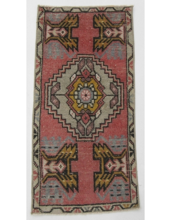 Mini Vintage Turkish Wool Rug - 1`6" x 3`1"