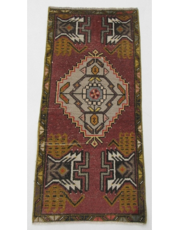 Vintage Mini Turkish Rug - 1`8" x 3`5"