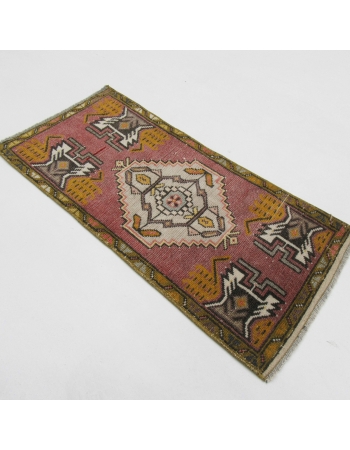 Vintage Decorative Mini Turkish Rug - 1`8" x 3`5"