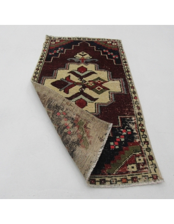 Vintage Turkish Mini Rug - 1`8" x 3`1"