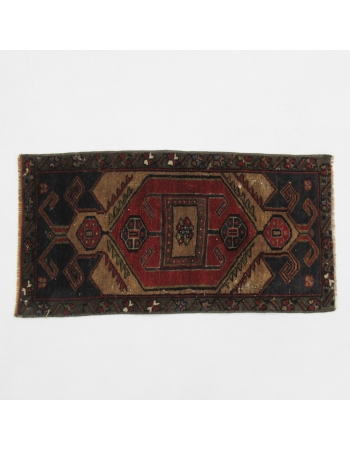 Turkish Vintage Mini Wool Rug - 1`7" x 3`1"