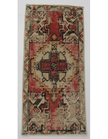 Distressed Mini Turkish Rug - 1`5" x 3`1"