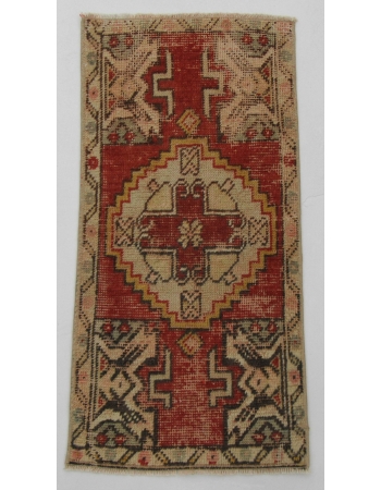 Vintage Worn Mini Rug - 1`6" x 3`0"