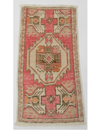 Decorative Mini Vintage Turkish Rug - 1`7" x 3`2"