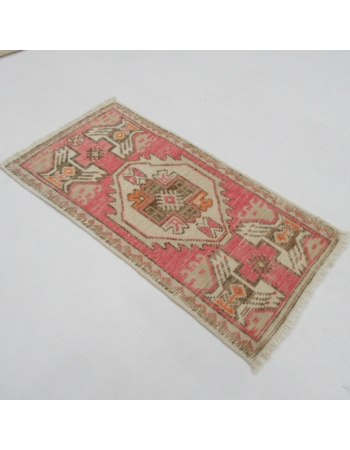 Decorative Mini Vintage Turkish Rug - 1`7" x 3`2"