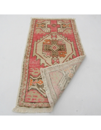 Decorative Mini Vintage Turkish Rug - 1`7" x 3`2"