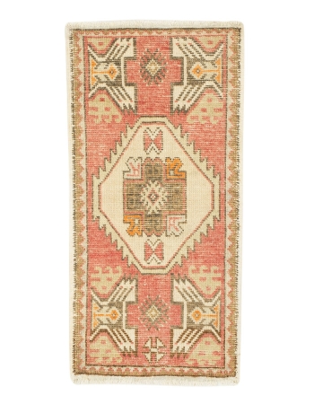 Vintage Turkish Mini Turkish Rug - 1`7" x 3`1"