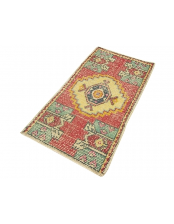 Mini Worn Turkish Rug - 1`8" x 3`0"