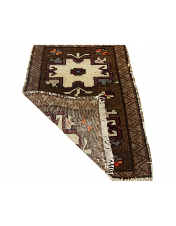 Brown Vintage Mini Rug - 1`9" x 2`4"