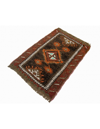 Vintage Decorative Turkish Mini Rug - 1`11" x 2`7"