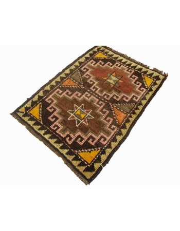 Unique Decorative Mini Vintage Rug - 1`9" x 2`4"