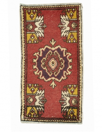 Vintage Mini Turkish Rug & Door Mat - 1`7" x 3`1"