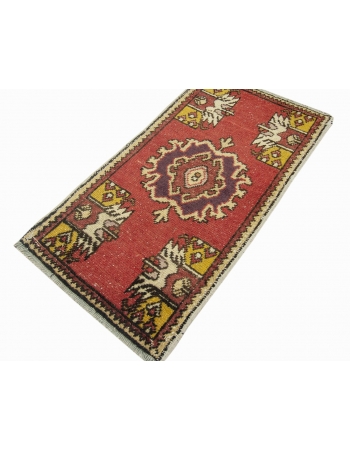 Vintage Mini Turkish Rug & Door Mat - 1`7" x 3`1"