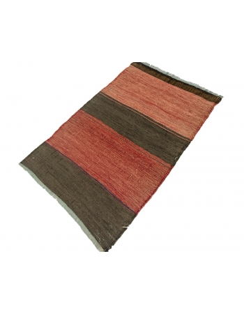 Red & Brown Mini Kilim Rug - 1`10" x 3`2"