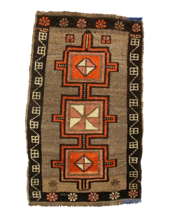 Turkish Vintage Mini Rug - 1`10" x 3`0"