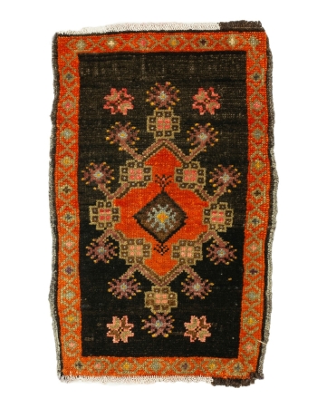 Vintage Mini Turkish Rug / Door Mat - 1`6" x 2`3"