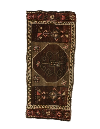 Vintage Wool Turkish Mini Rug - 1`6" x 3`4"