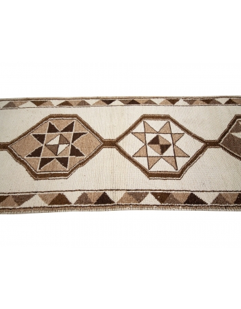 Vintage Natural Modern Herki Runner - 3`5" x 12`6"