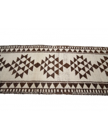 Unique White & Brown Vintage Runner - 2`9" x 11`8"