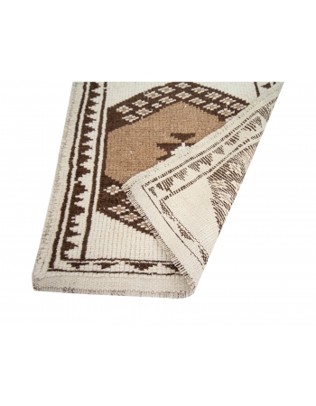 Unique Modern Vintage Brown & Cream Runner - 2`7" x 11`1"