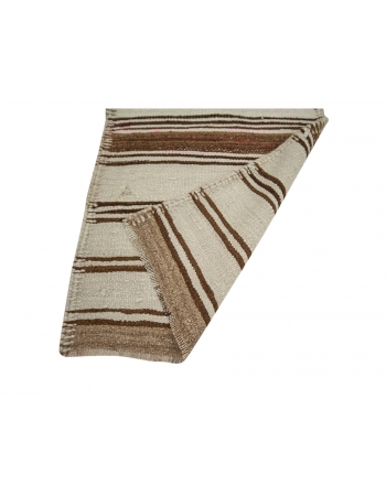 Vintage Striped Natural Kilim Runner - 2`8" x 10`6"