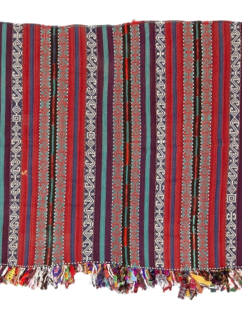Vintage Decorative Turkish Kilim Rug - 5`7" x 6`3"