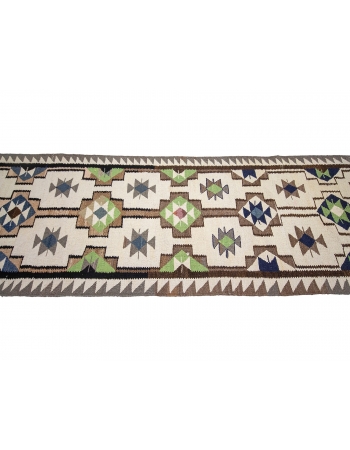 Vintage Decorative Kilim Runner - 2`11" x 10`11"