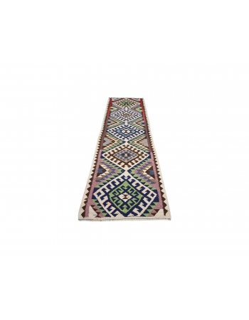 Unique Vintage Kilim Runner - 3`1" x 11`1"