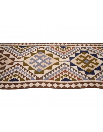 Vintage Decorative Wool Kilim Runner - 3`5" x 10`0"