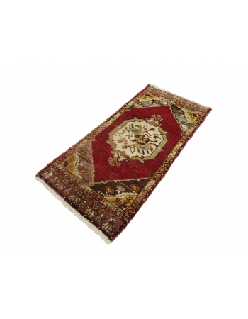 Vintage Turkish Decorative Mini Rug - 1`7" x 3`1"