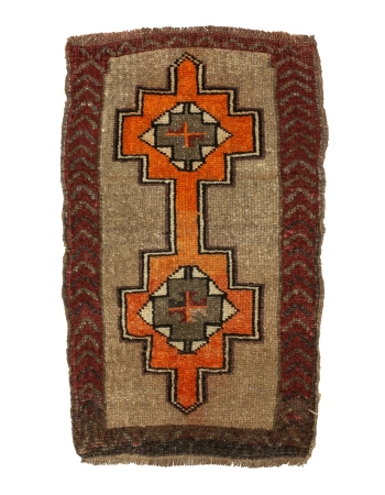 Vintage Turkish Mini Wool Rug - 1`10" x 2`11"