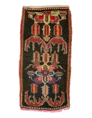 Vintage Mini Decorative Turkish Rug - 1`6" x 3`1"