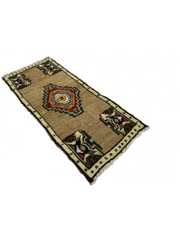 Vintage Mini Turkish Wool Rug - 1`6" x 3`1"