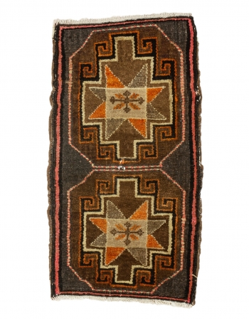 Vintage Mini Turkish Kars Rug - 1`7" x 2`11"