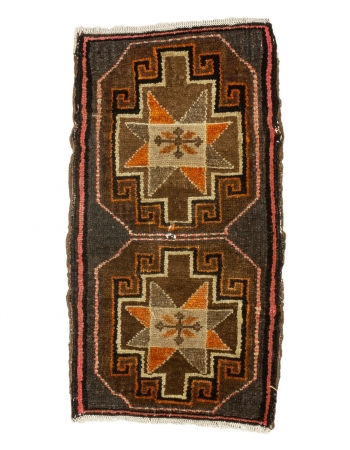 Vintage Mini Turkish Kars Rug - 1`7" x 2`11"