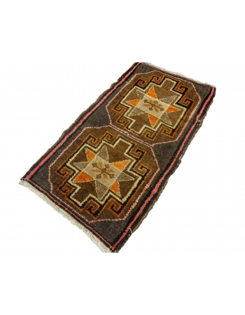 Vintage Mini Turkish Kars Rug - 1`7" x 2`11"